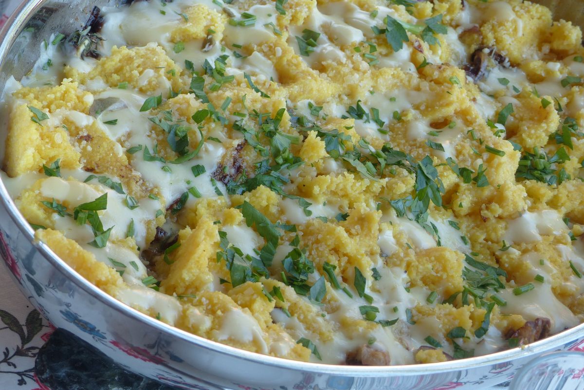 Pilze mit Polenta